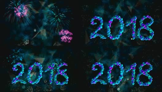 2018烟花，新年高清在线视频素材下载