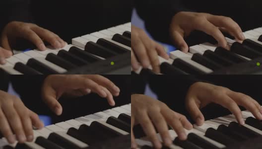 男人的手会弹钢琴高清在线视频素材下载
