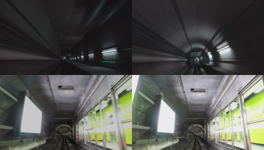 T/L WS POV列车驶出隧道高清在线视频素材下载