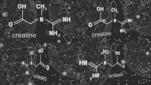 肌酸的化学公式高清在线视频素材下载