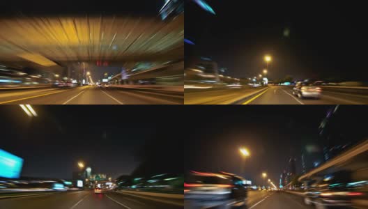迪拜城市驾驶时间流逝高清在线视频素材下载