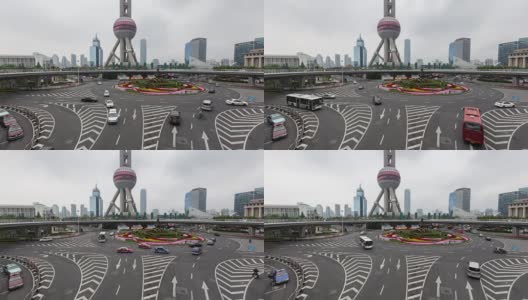 市中心交通/上海，中国高清在线视频素材下载
