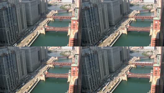 早高峰时段的芝加哥市中心(HD 1080i)高清在线视频素材下载