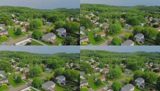 缓慢上升的空中拍摄宾夕法尼亚社区高清在线视频素材下载