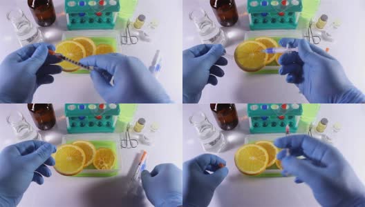 实验室橙色检测视频。高清在线视频素材下载