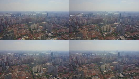 中国白天时间上海张桥棚户区城市景观航拍全景4k高清在线视频素材下载