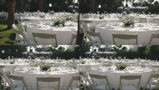 婚礼上的餐桌高清在线视频素材下载
