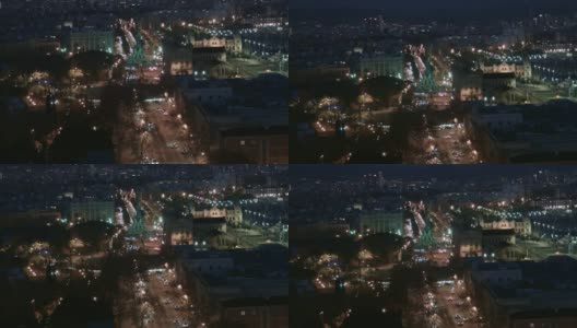 巴塞罗那的夜景高清在线视频素材下载