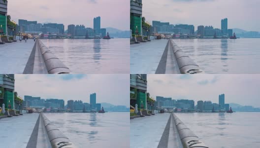 时光飞逝:上午香港的维多利亚港高清在线视频素材下载