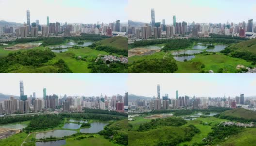中国深圳美丽的天际线景观高清在线视频素材下载