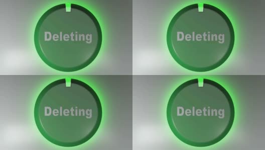 删除绿色圆形图标与旋转光标- 3D渲染视频剪辑高清在线视频素材下载