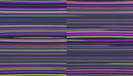 无缝循环的2D动画，发光的水平线流横过屏幕。深蓝和充满活力的紫色使它成为一个伟大的无缝循环抽象背景高清在线视频素材下载