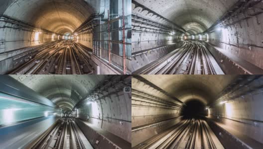 T/L POV地铁列车通过隧道/阿联酋迪拜高清在线视频素材下载