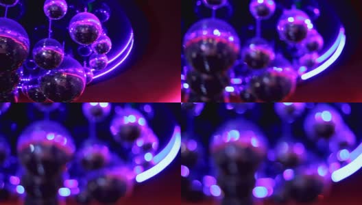 Blur夜总会的派对灯光迪斯科球高清在线视频素材下载