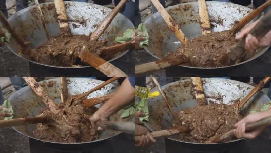 泰国文化为仪式制作甜点高清在线视频素材下载