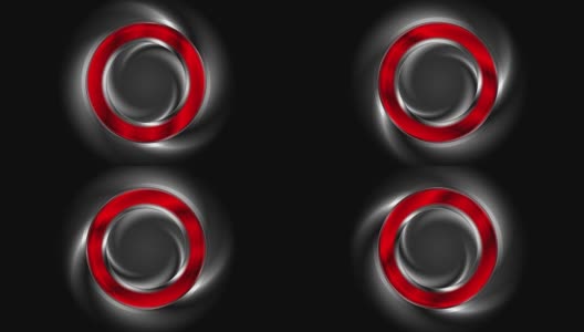 红色光泽环在黑色背景视频动画高清在线视频素材下载