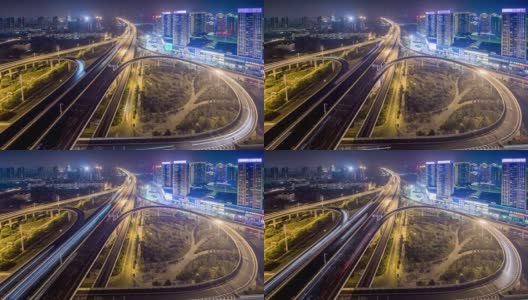 武汉大桥夜景图高清在线视频素材下载