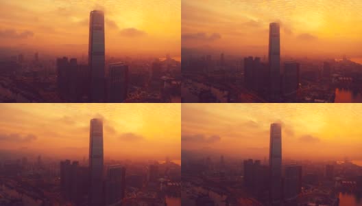 香港-维多利亚港日落，中国高清在线视频素材下载