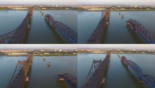 沿着断桥飞到朝鲜高清在线视频素材下载