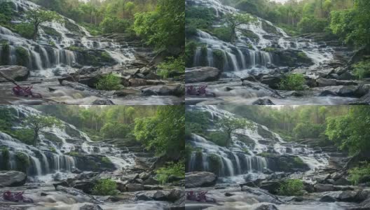 时光流逝的梅雅瀑布，多莉拍摄，高清在线视频素材下载
