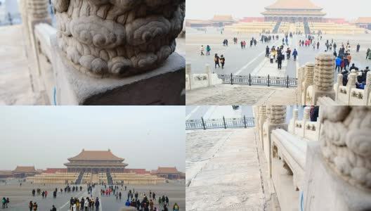 漫步北京故宫，古宫宫，中国北京。高清在线视频素材下载