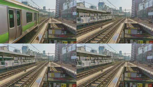 时光流逝:日本东京秋叶原站站台高清在线视频素材下载