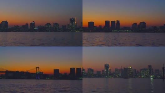 黄昏时分的彩虹桥，日本东京高清在线视频素材下载