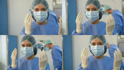 女外科医生的肖像;高清照片JPEG高清在线视频素材下载