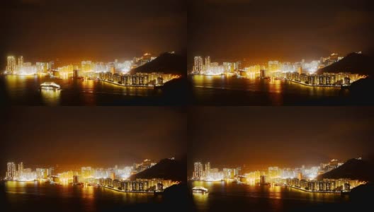 Hong Kong at night高清在线视频素材下载
