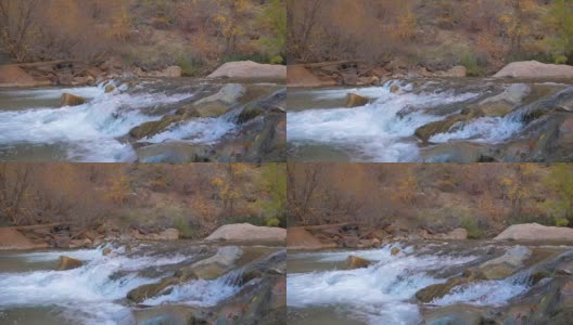 在山上快速与冒泡的水在一个超级慢动作180帧/秒高清在线视频素材下载