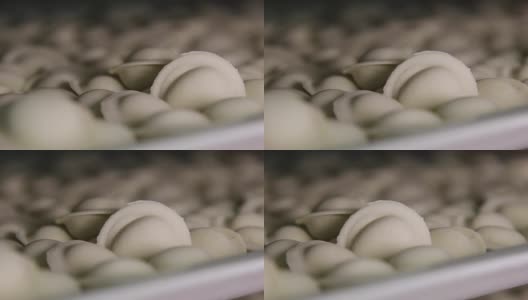 饺子特写，镜头从左向右移动高清在线视频素材下载