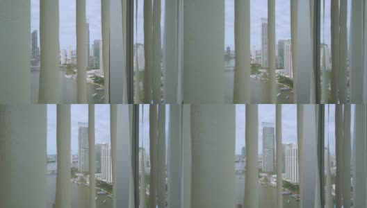 垂直百叶窗后的曼谷高清在线视频素材下载