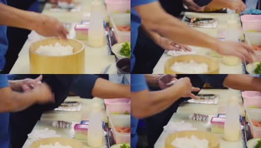 厨师制作沙巴鱼日式料理。高清在线视频素材下载