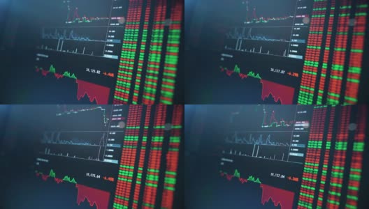 证券交易所市场交易图表高清在线视频素材下载