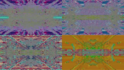 超现实梦幻般的彩虹质感。电脑损坏的概念高清在线视频素材下载