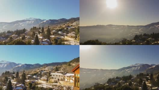 希腊伯罗奔尼撒半岛的冬季目的地。中部特里卡拉和Zireia山。高清在线视频素材下载