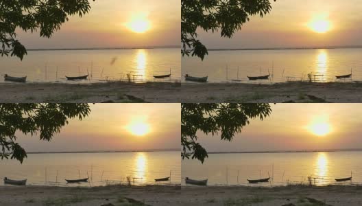 亚马逊河的日落高清在线视频素材下载