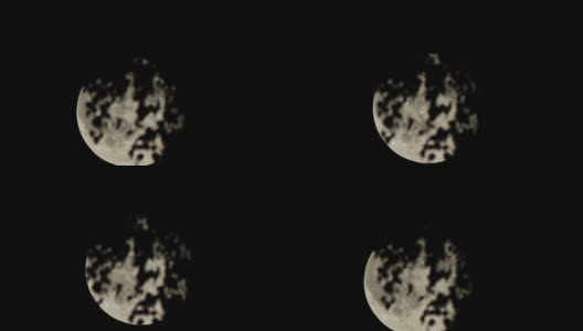 一轮满月在树上的夜空中移动高清在线视频素材下载
