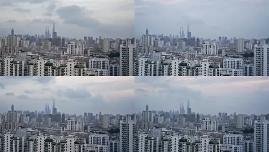 上海浦东从住宅区公寓大楼。高清在线视频素材下载