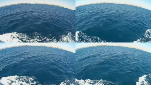 在红海乘船旅行的鱼眼效应高清在线视频素材下载