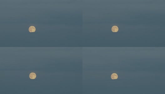 满月在深夜的天空。高清在线视频素材下载