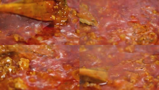 肉汁-肉糜酱高清在线视频素材下载