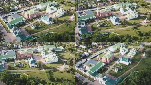 俄罗斯地标Spaso-Preobrazhensky修道院高清在线视频素材下载