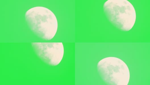 绿色背景上的月亮高清在线视频素材下载