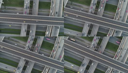 立交桥城市交通枢纽沥青路高清在线视频素材下载