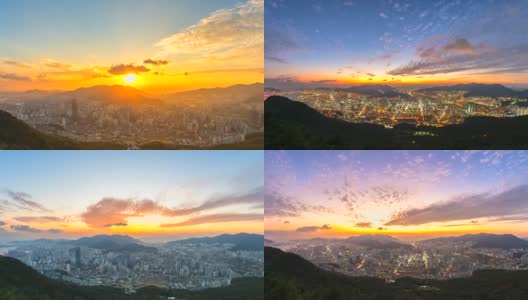 4 k。韩国釜山的城市景观高清在线视频素材下载