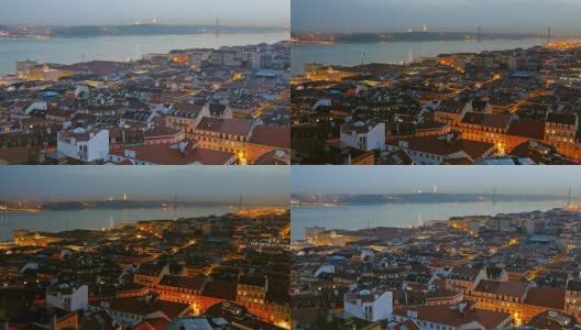 葡萄牙里斯本全景图高清在线视频素材下载