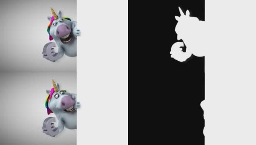 有趣的独角兽- 3D动画高清在线视频素材下载