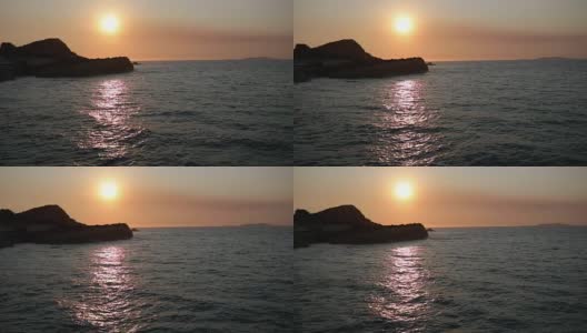 日落时美丽的科孚岛高清在线视频素材下载