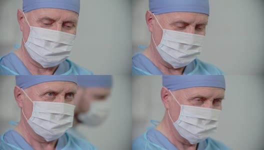 老年医生进行外科手术高清在线视频素材下载